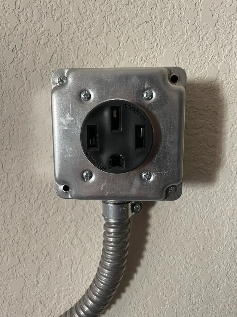 NEMA 14-50 outlet installed for Smart Home Electrical in Corry